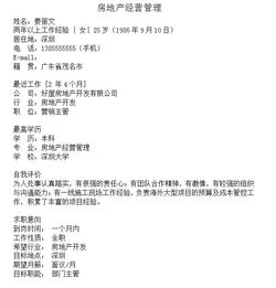 简历房产营销怎么写