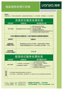 链家房产  怎么收费